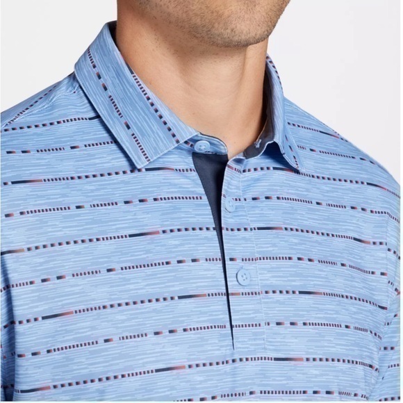 Men’s new blue size 2XL Walter Hagen Men's Perfect 11 Novelty Print Golf Polo